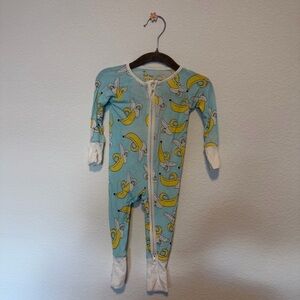 Little Sleepies Banana Print Kids Footie